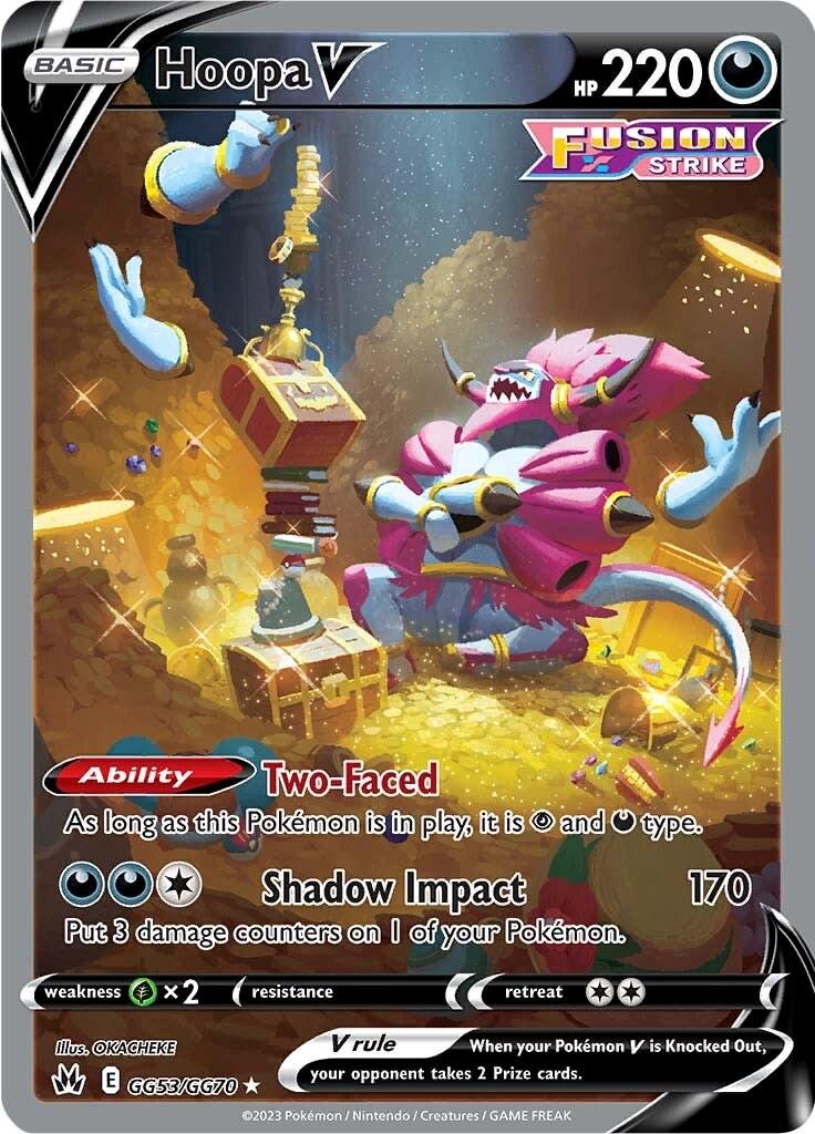Crown Zenith Hoopa V Pokémon card